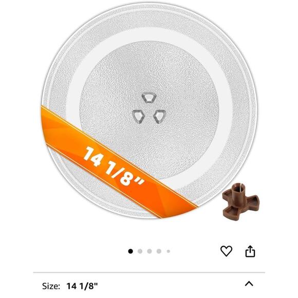 ▪️Microwave Glass Plate 14 1/8 inch Exact Replacement for Part Number W10531726 - Picture 1 of 5